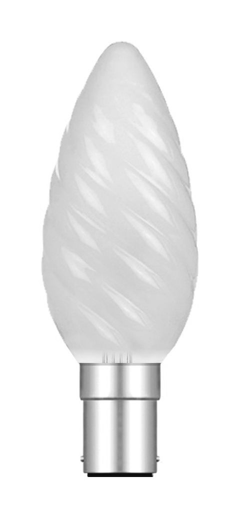 Candle 35mm Twisted B15D Frosted 25W Incandescent/T