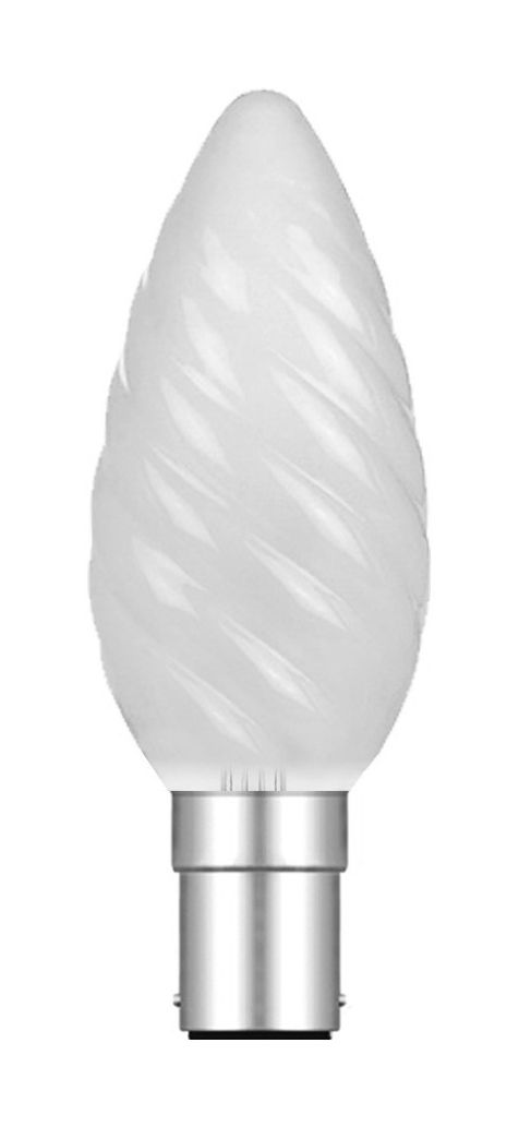Candle 35mm Twisted B15D Frosted 60W Incandescent/T