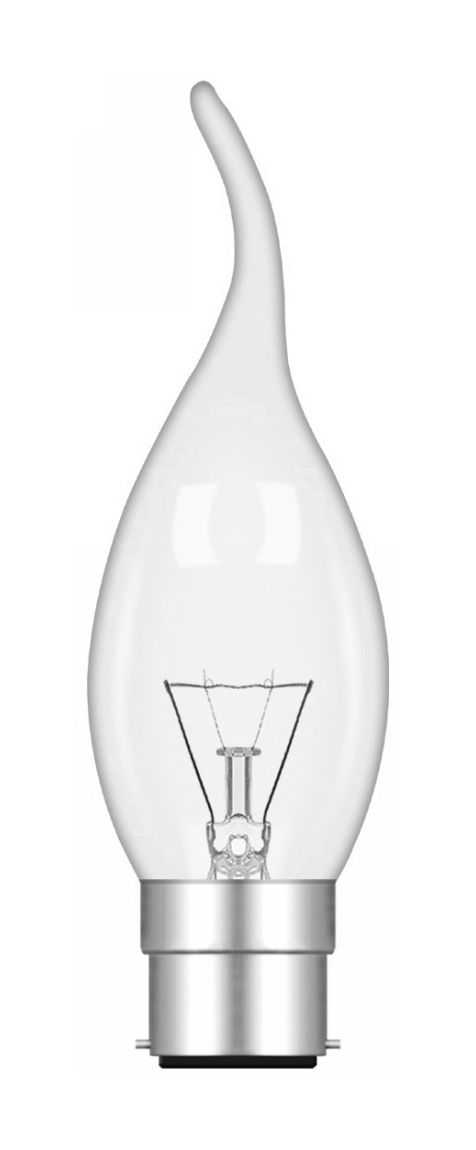 Candle Tip B22 Clear 25W Incandescent/T