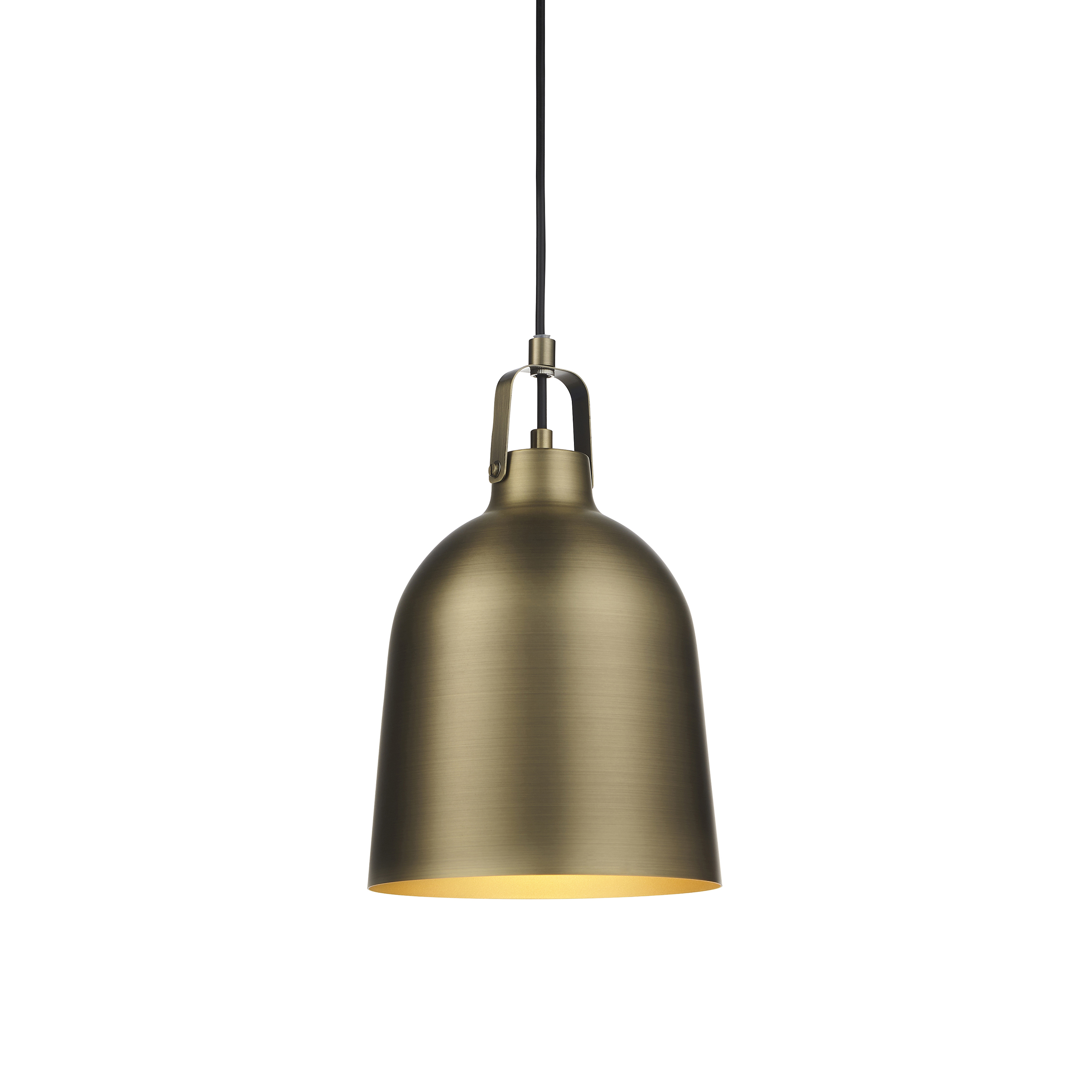 Lazenby 1 Light E27 Dark Antique Brass With Complimenting Antiqur Brass Painted Details Adjustable Pendant