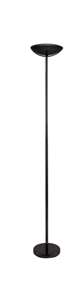 Pole R7s Black Chrome Halogen Uplighter With Inline Foot Dimmer Switch