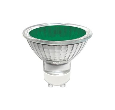 GU10 Aluminium 20W Green 50° Halogen