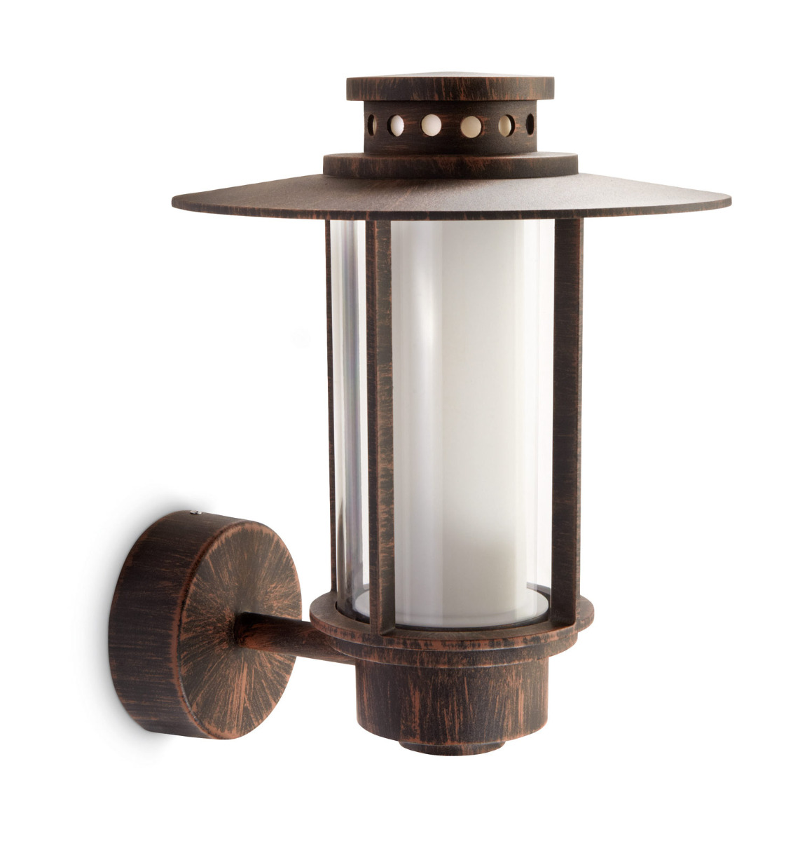 Santiago 1 Light E27 Rustic Brown Outodoor IP44 Wall Lantern