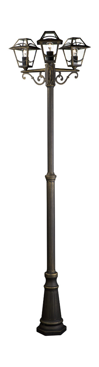 Babylon 3 Light E27 Bronze IP44 Outdoor 3 Headed Lamp Post