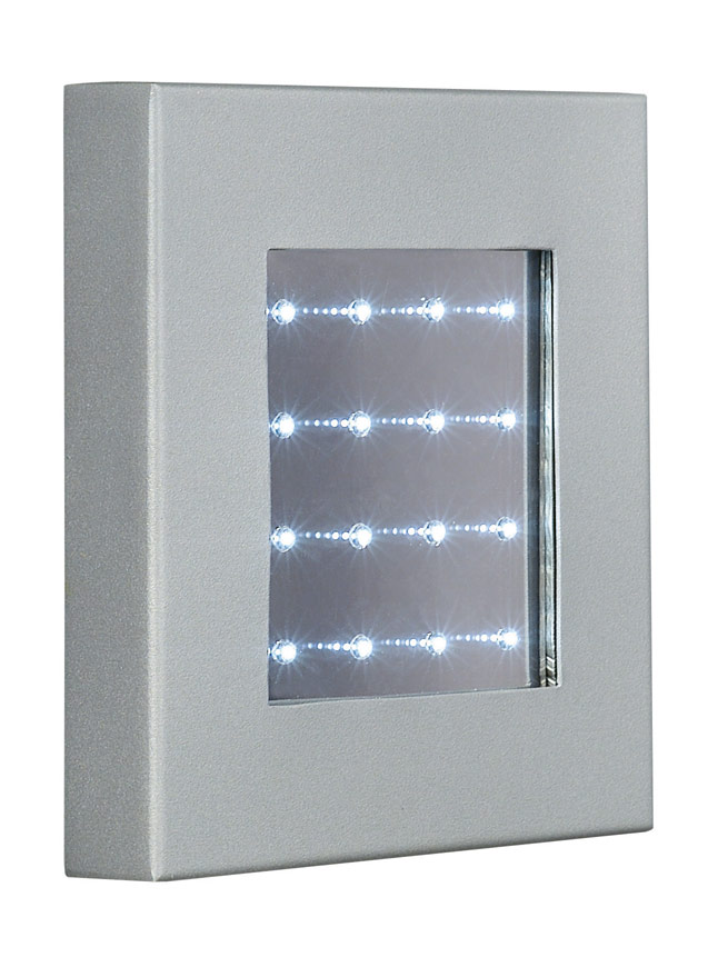 Milazzo Grey 3W Integrated LED Square Outdoor IP44 Wall Light