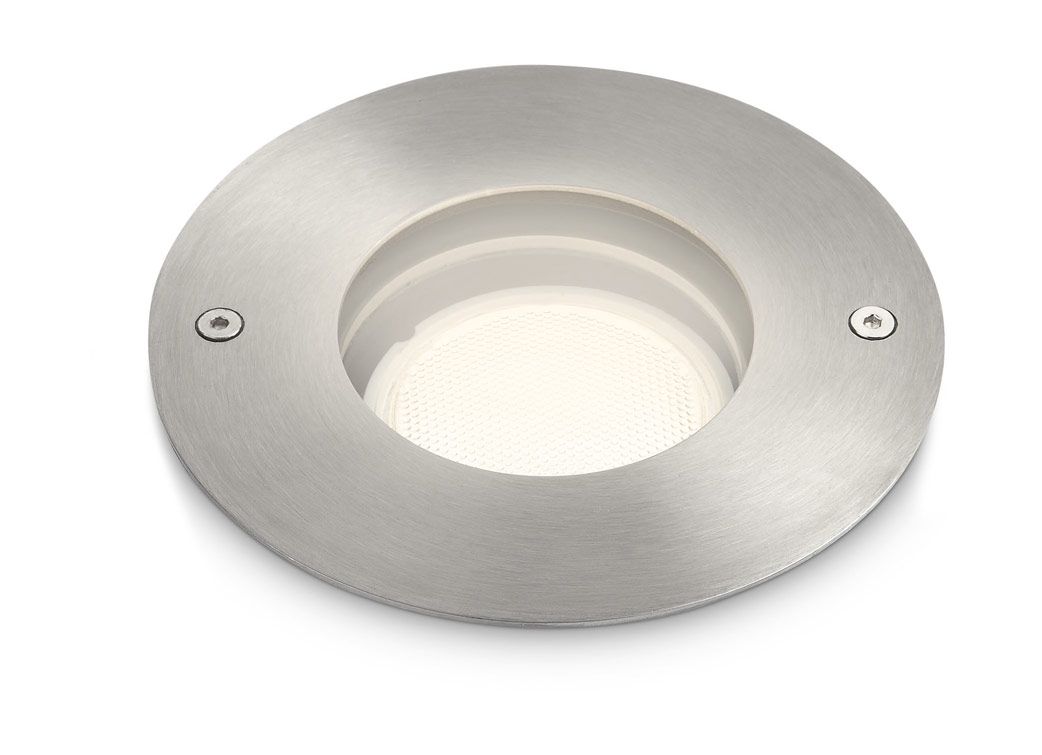 Timber 1 Light GU10 Stainless Steel Round Recessed Outdoor IP67 Ground Light