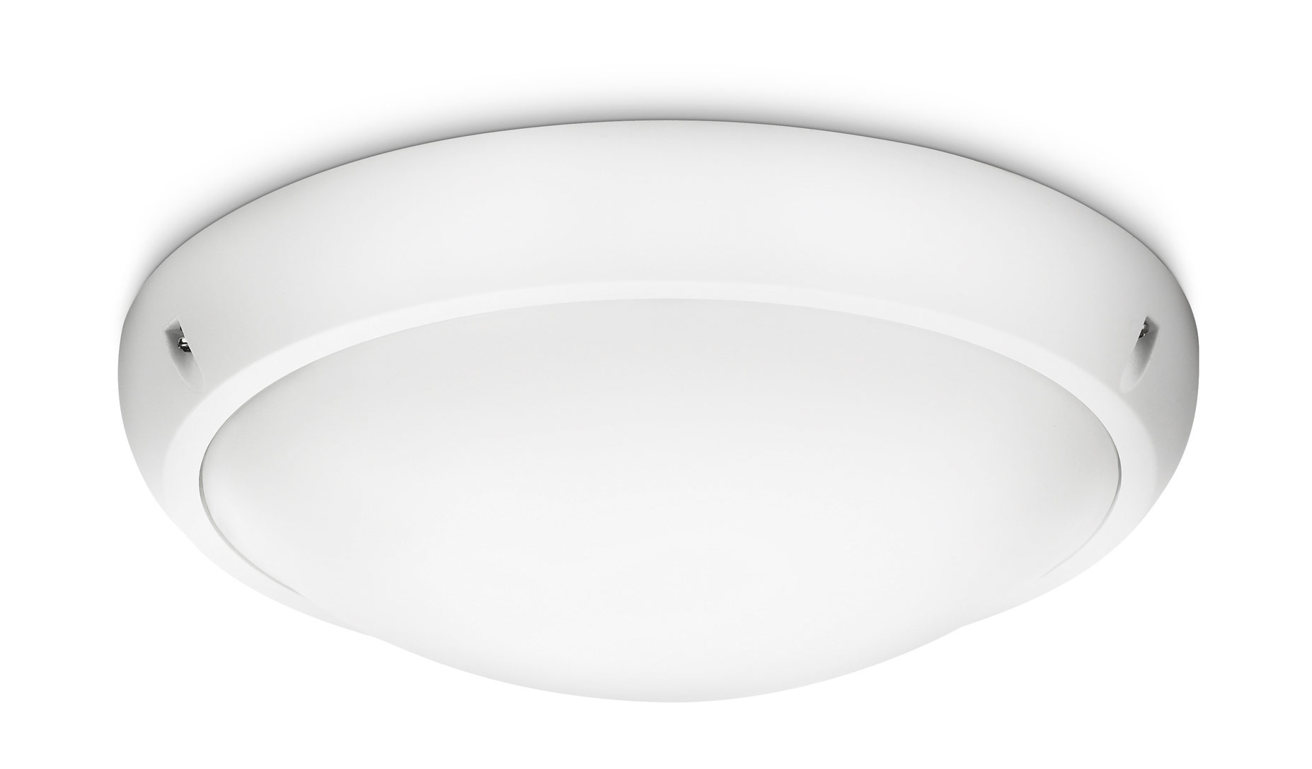 Bari 1 Light E27 White Flush Ceiling Light