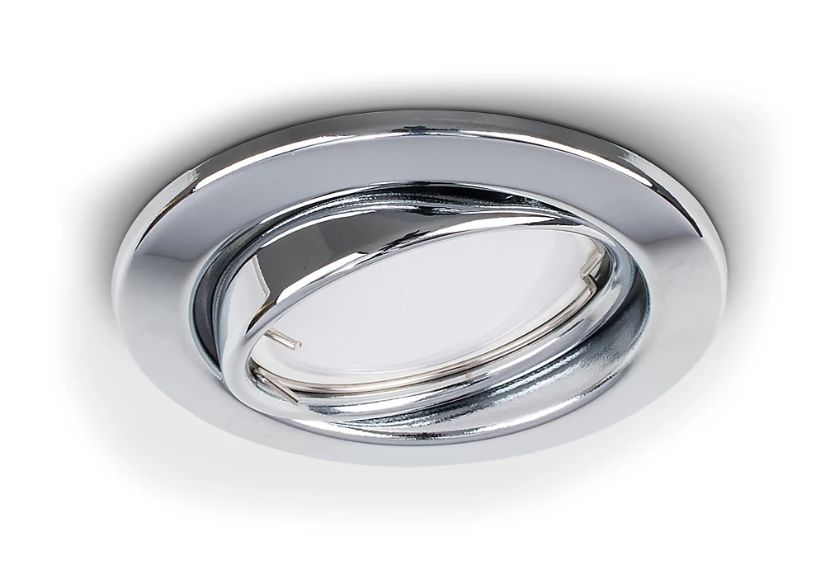 Vudson 8.5cm GU10 Adjustable Downlight Polished Chrome (Lamp Not Included), Cut Out: 70mm