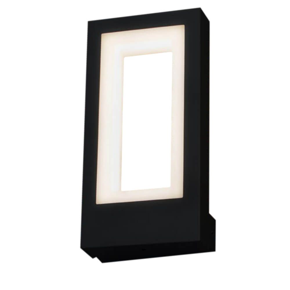 LED Wall/Porch Light In Dark Grey With Frosted Diffuser