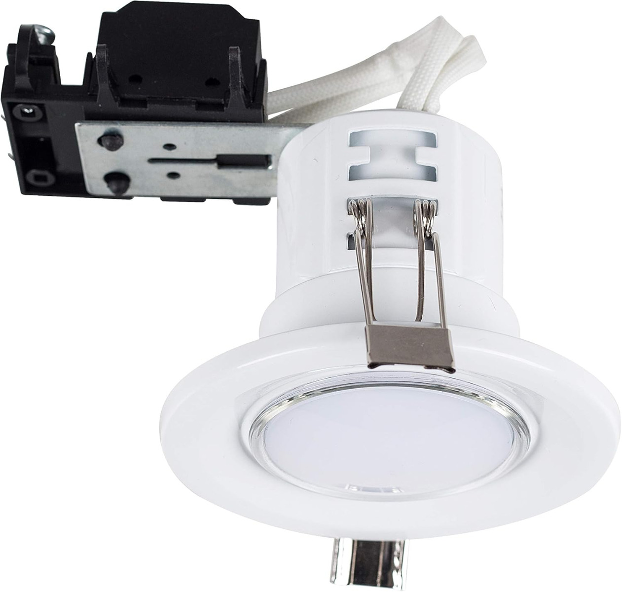 Agna GU10 Fixed Fire Rated Downlight, White, Cut Out: 65mm