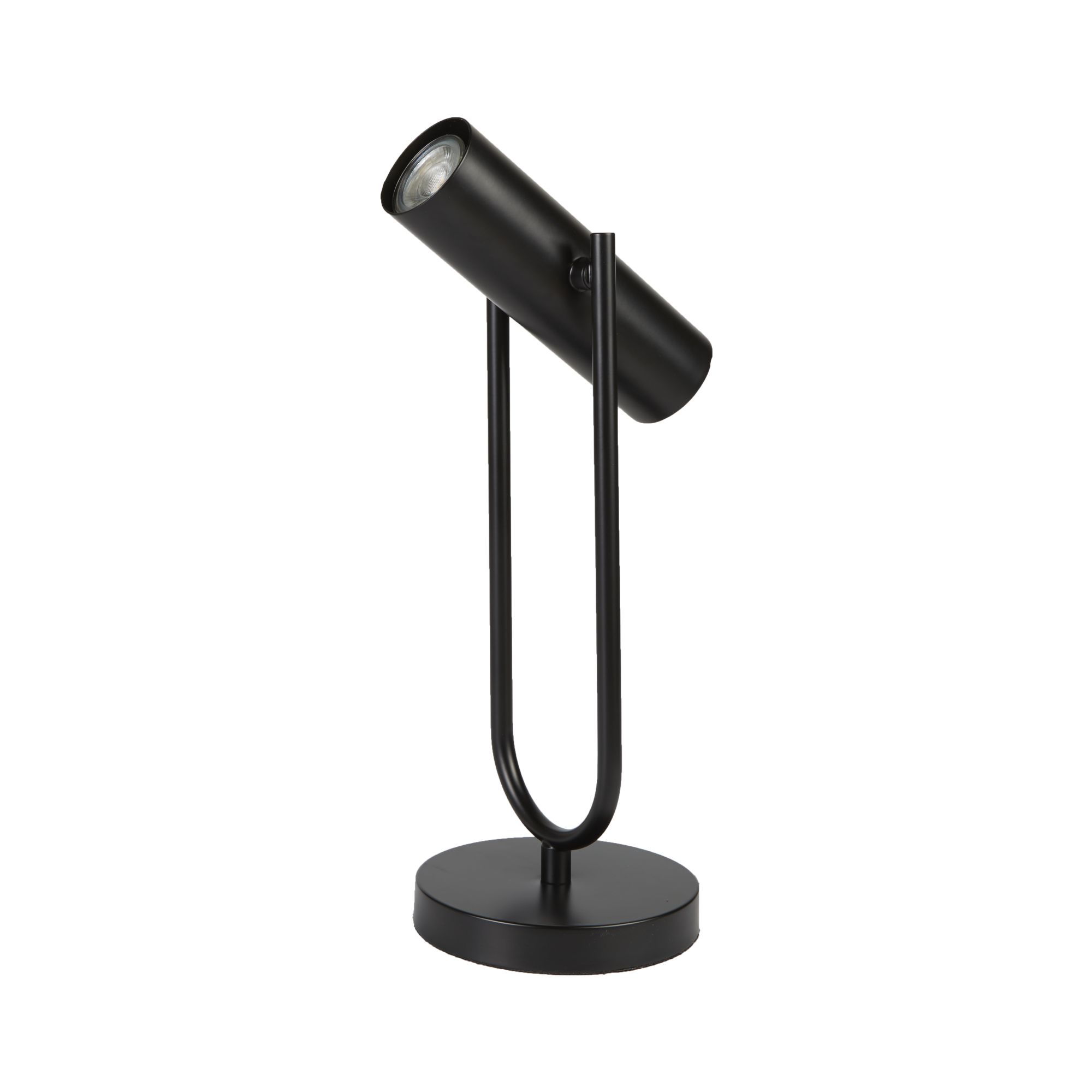 Telescope 1 Light Cylinder Shade Table Lamp, Matt Black