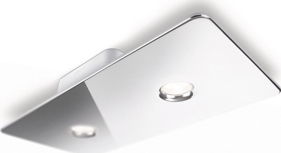 Magna 2 Light 7.5W Integrated LED Chrome & White Flush Ceiling Light