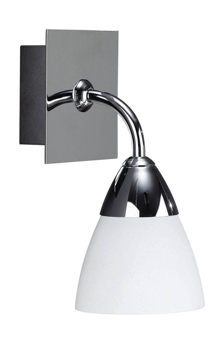 Ocean 1 Light G9 Polished Chrome Wall Light With Opal Glass Shade