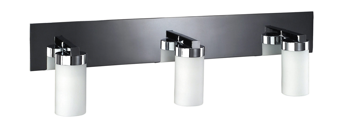 Ice 3 Light E14 White Wall Light With Opal Glass Shades