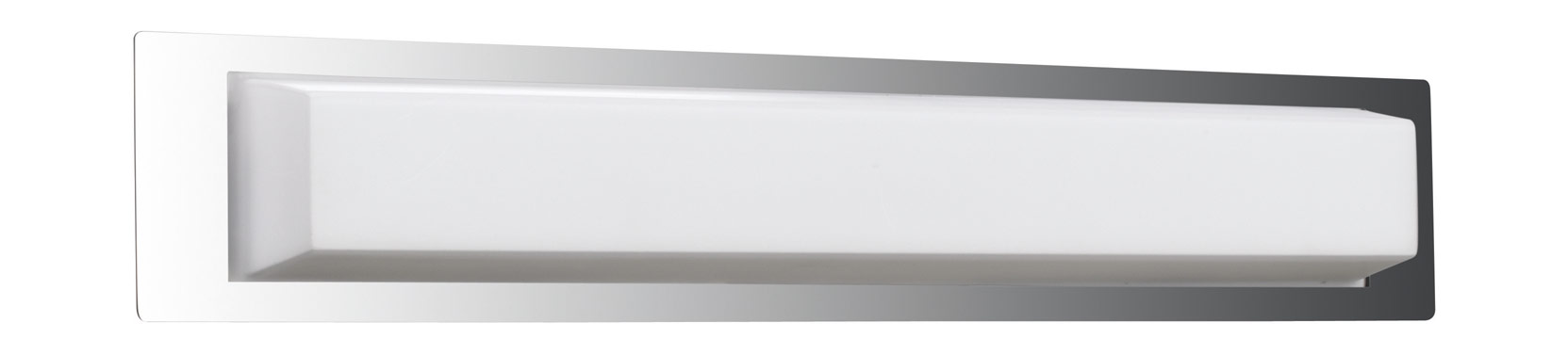 Naida 2 Light E27 Polished Chrome IP44 Wall Light With Opal Glass Shade