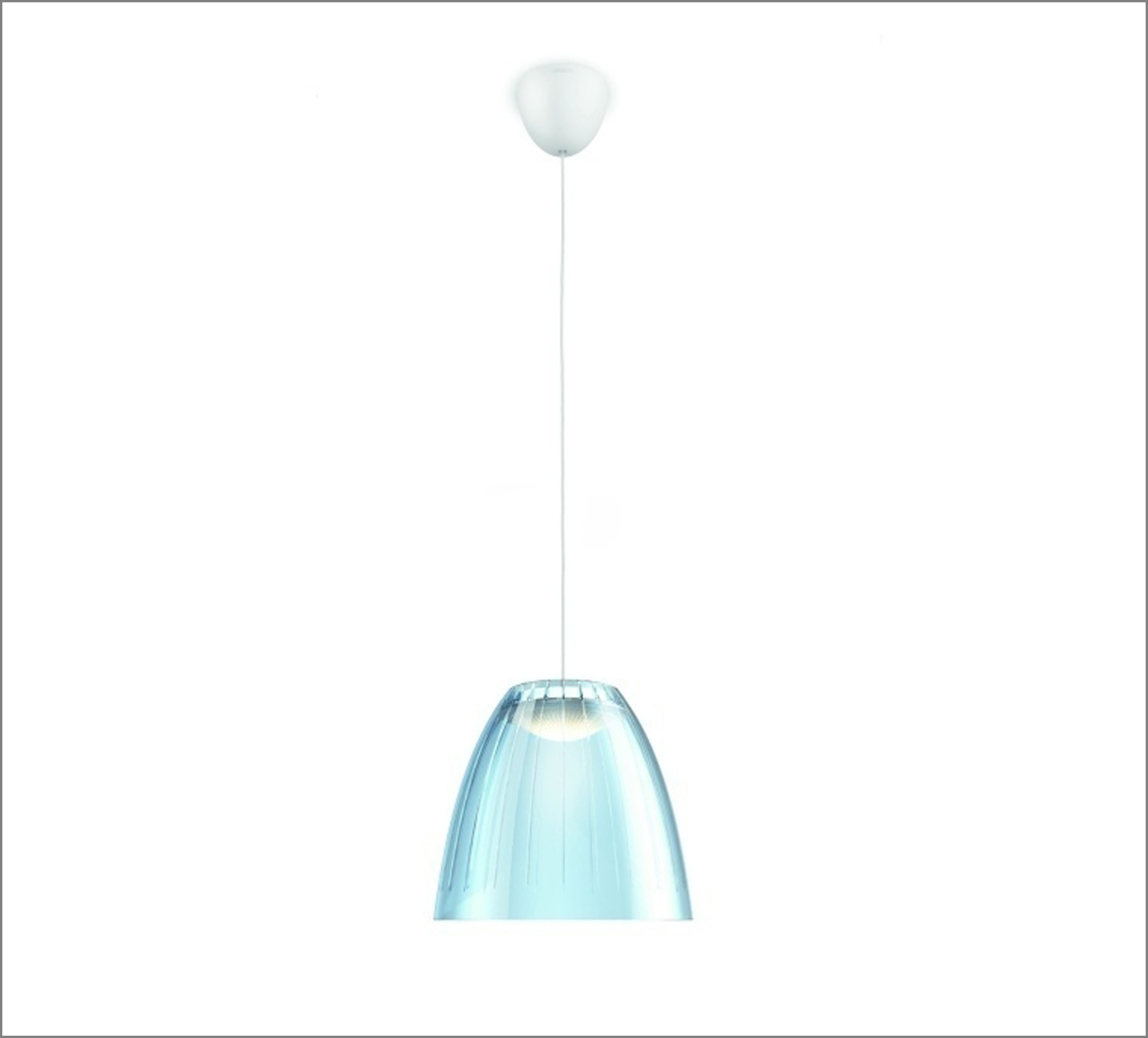 Tenuto Single Pendant 1 Light Integrated LED Blue Synthetics
