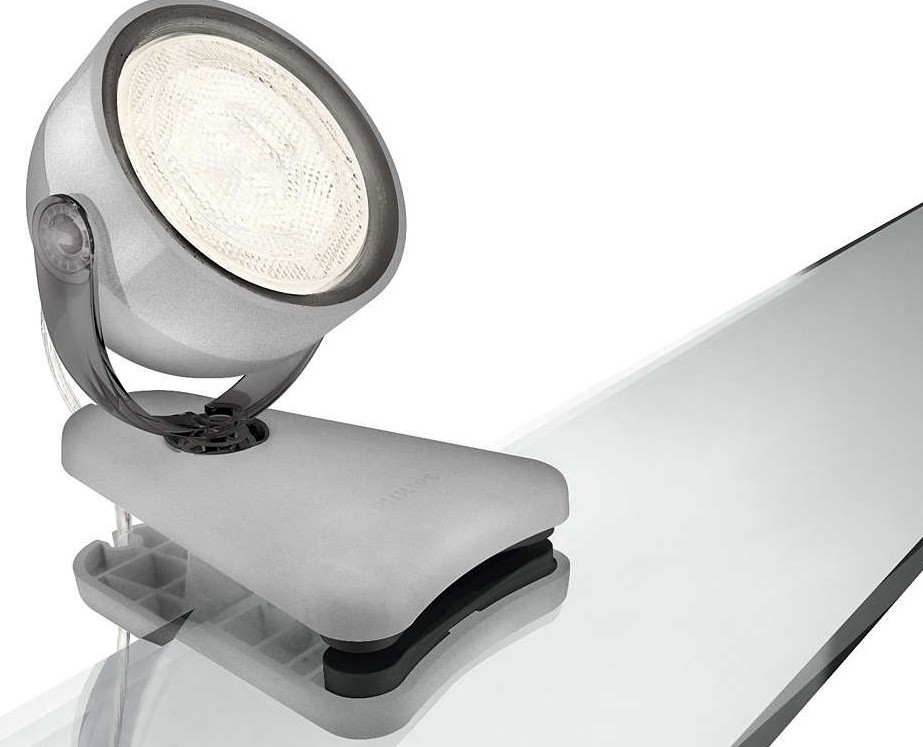 Dyna 1 Light 3W Grey Integrated LED Clip On Spot Light