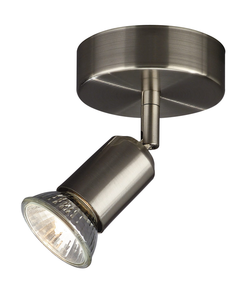 Bright Light 1 Light GU10 Nickel Spotlight