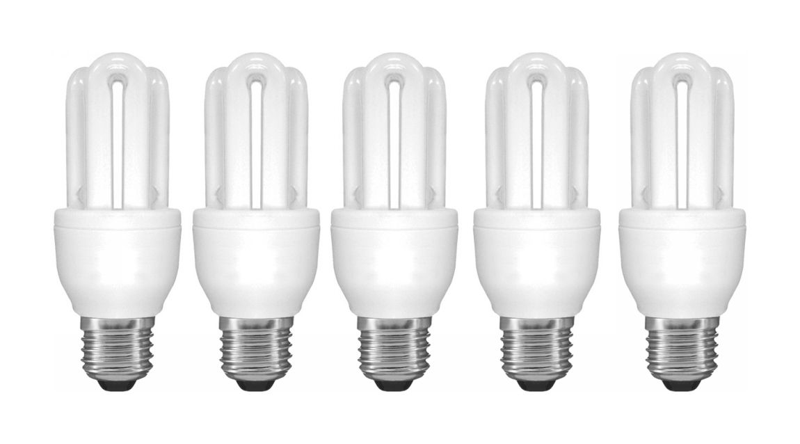 Extra Mini Supreme 3U E27 5-Pack 11W 2700K Compact Fluorescent