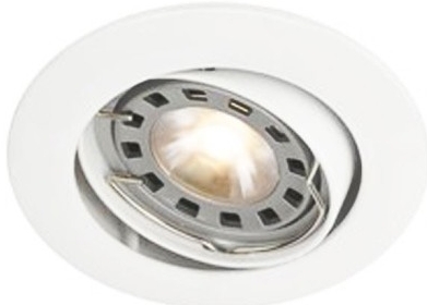 Bombay 1 Light GU10 White Adjustable Downlighter C/W 4.5W GU10 LED Bulb