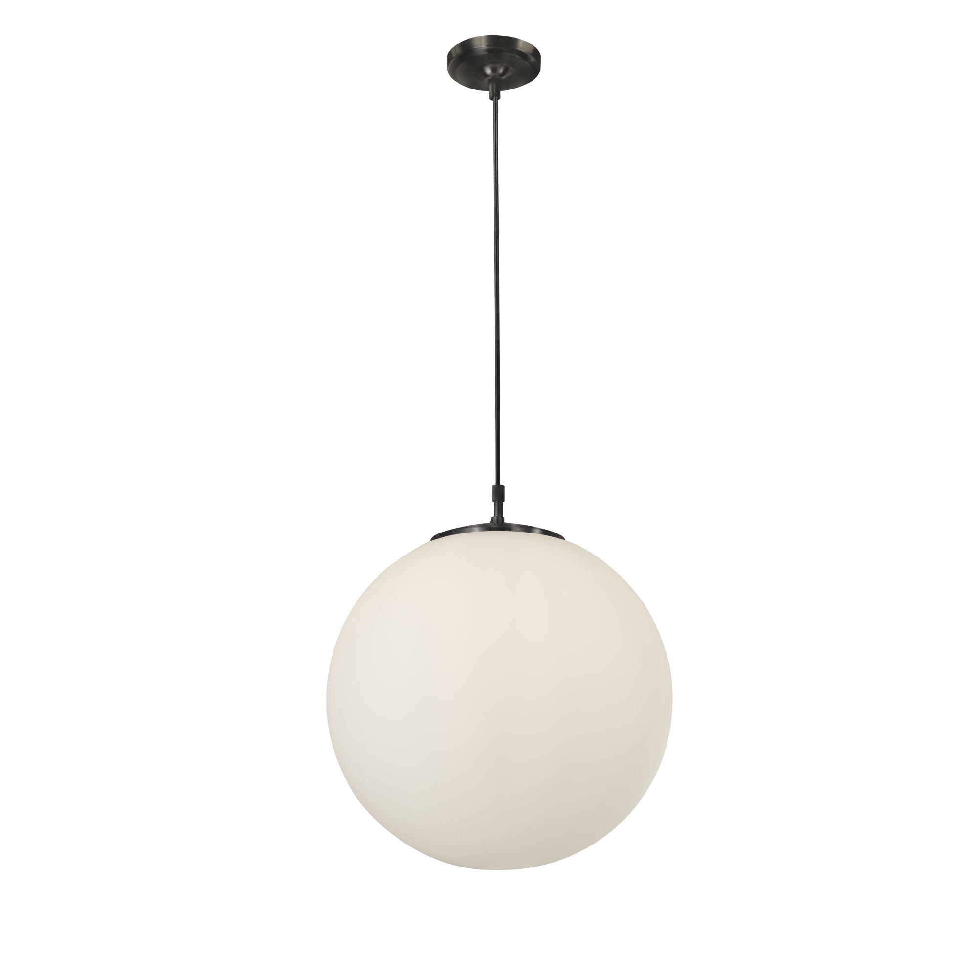 Atom - 1 Light Pendant (Diameter 40cm) Black, Opal Glass