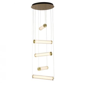 5 Light LED Pendant Gold Finish