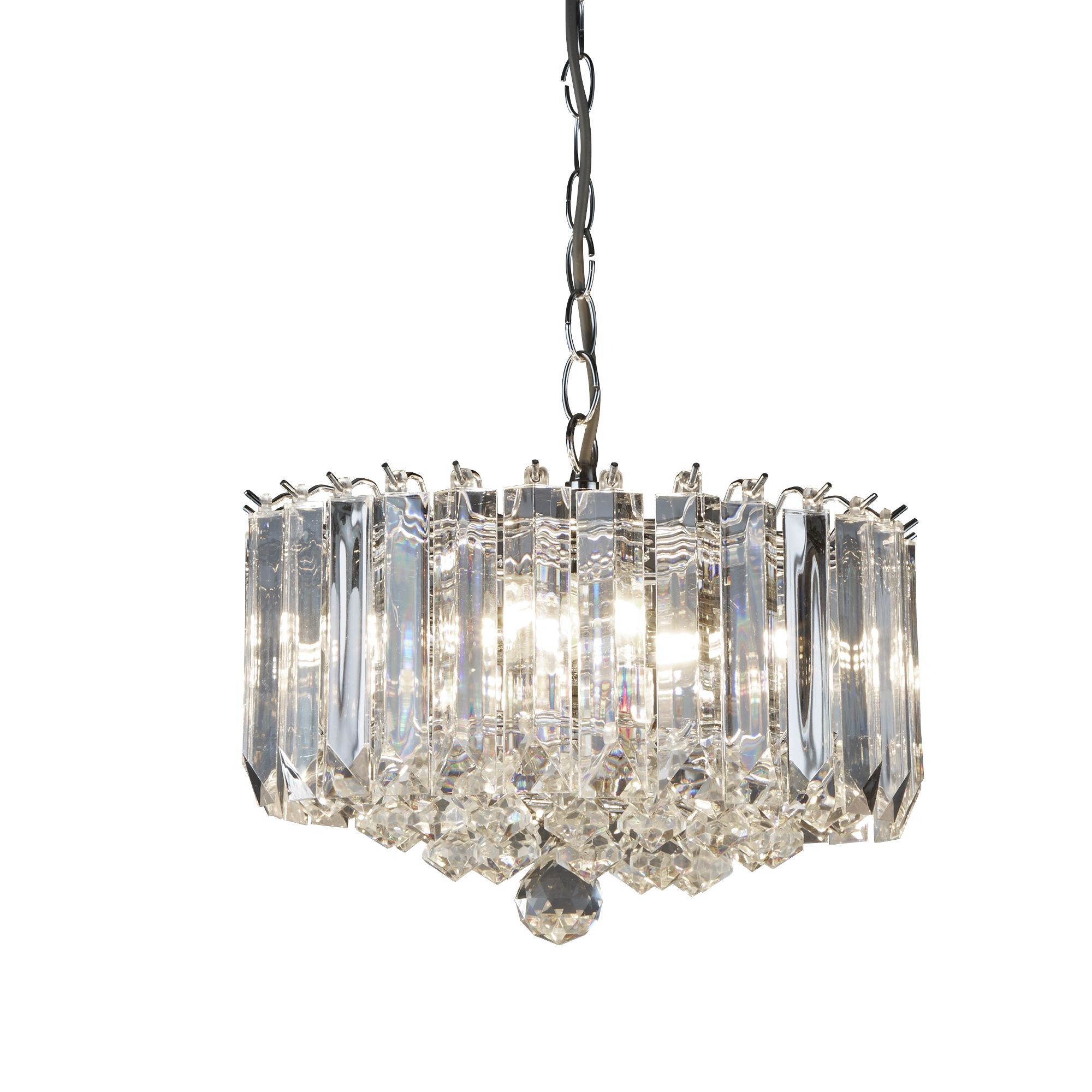 Sigma 4 Light Chrome Clear Acrylic Pendant