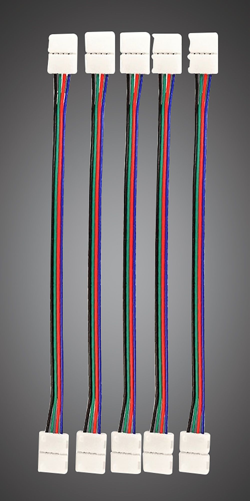 (Pack Of 5) Double Ended RGB Connector (100mm Strip)