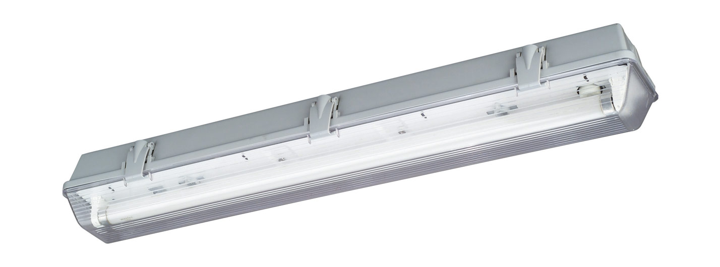 Aqualine 1 Light Grey 2FT 18W Flourescent IP54 Surface Mounted Fitting