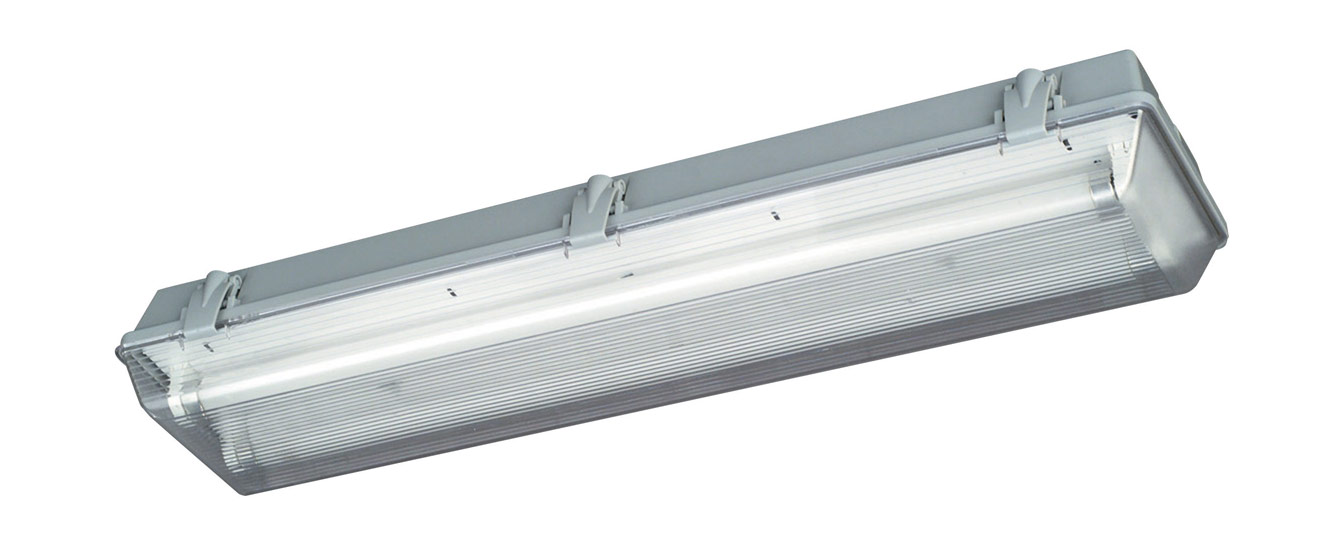 Aqualine 2 Light Grey 2FT 18W Flourescent IP54 Surface Mounted Fitting