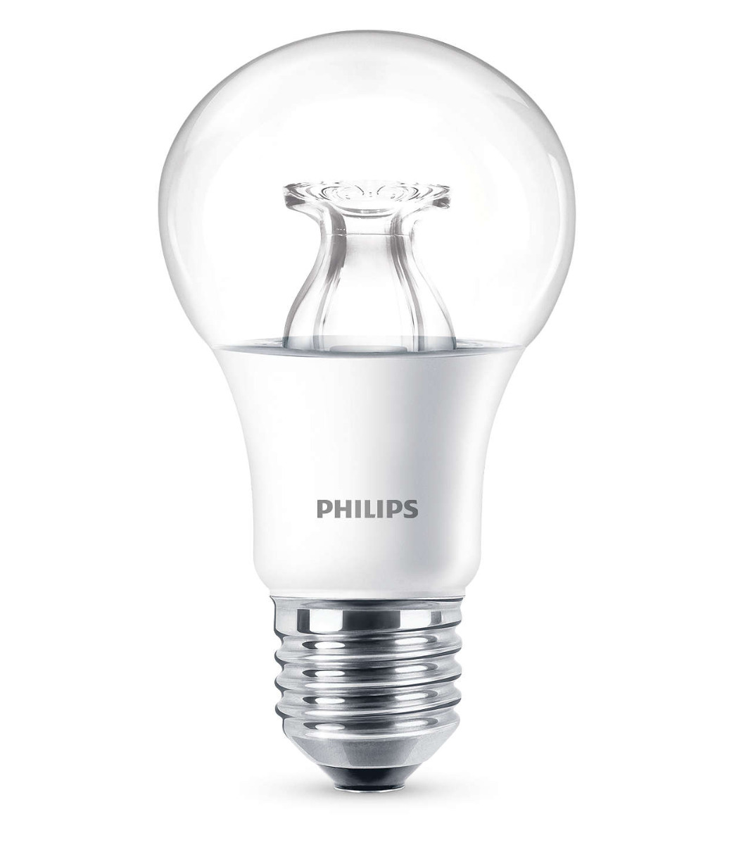 Philips Classic LED GLS E27 Dimmable 9W Warm White 2700K, 806lm, Clear Finish