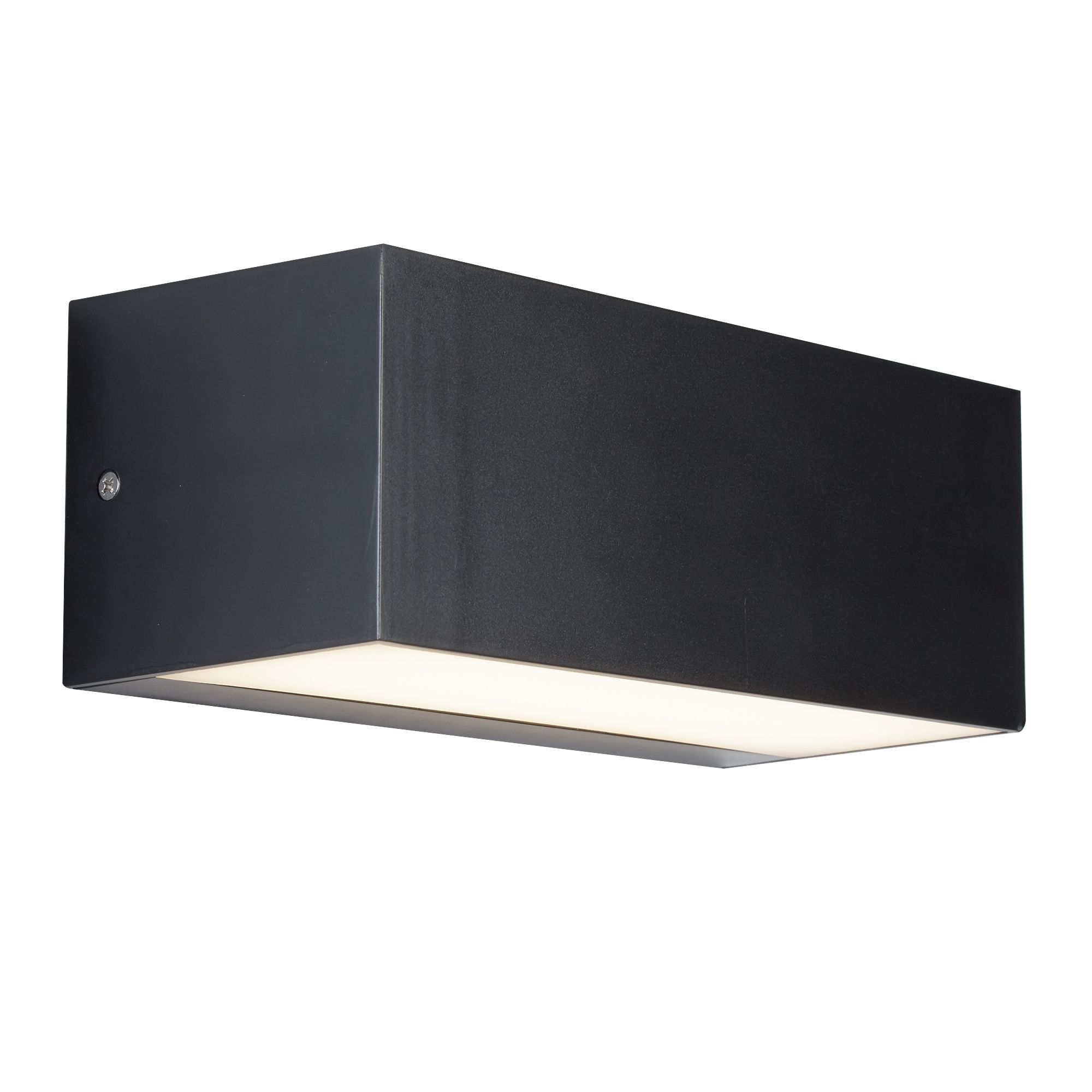 LED Outdoor 1 Light Wall Bracket (22Cm), Dark Grey/Opal