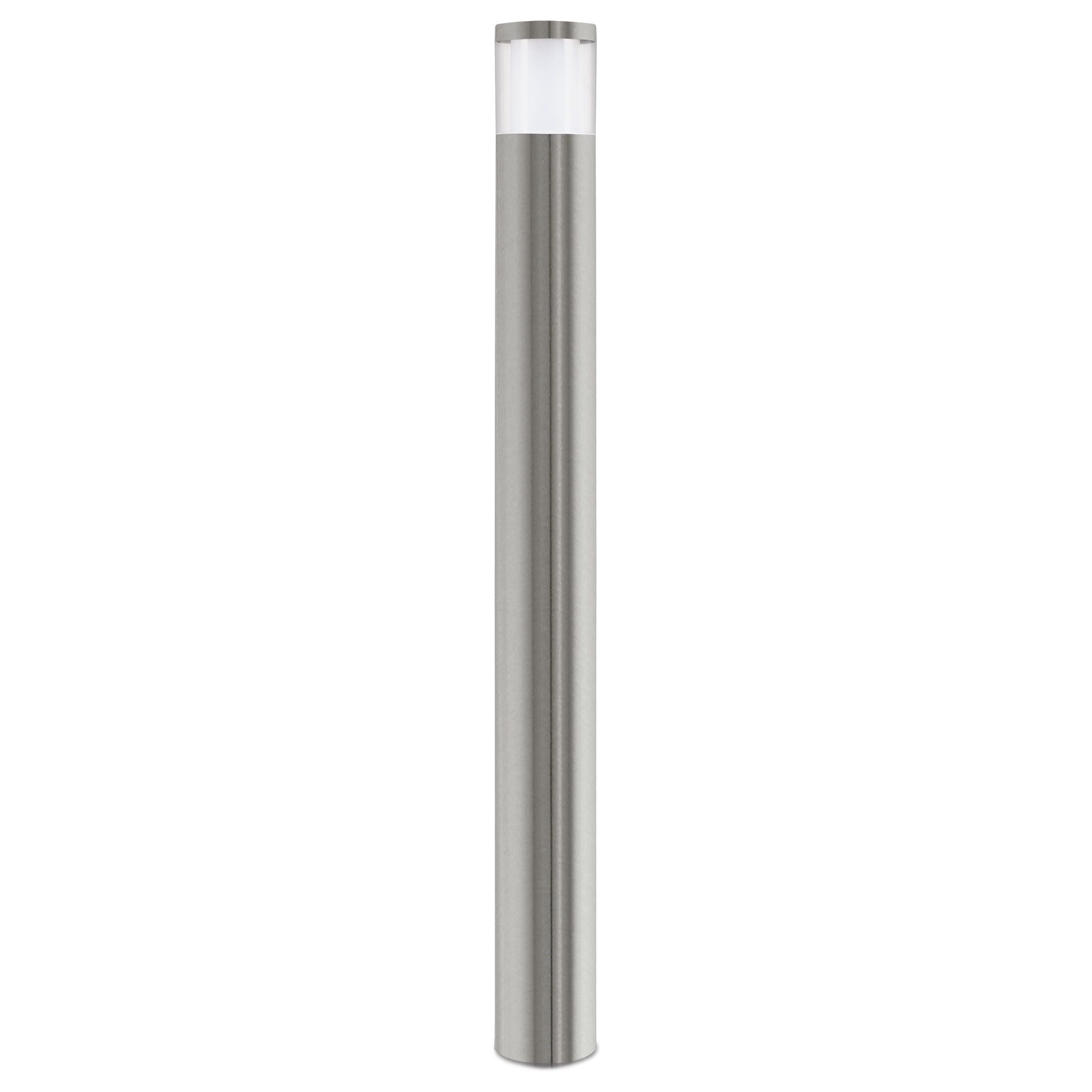 Basalgo 1, 1 Light LED Integrated Outdoor IP44 Stainless Steel Post Light With Clear Plastic Diffuser