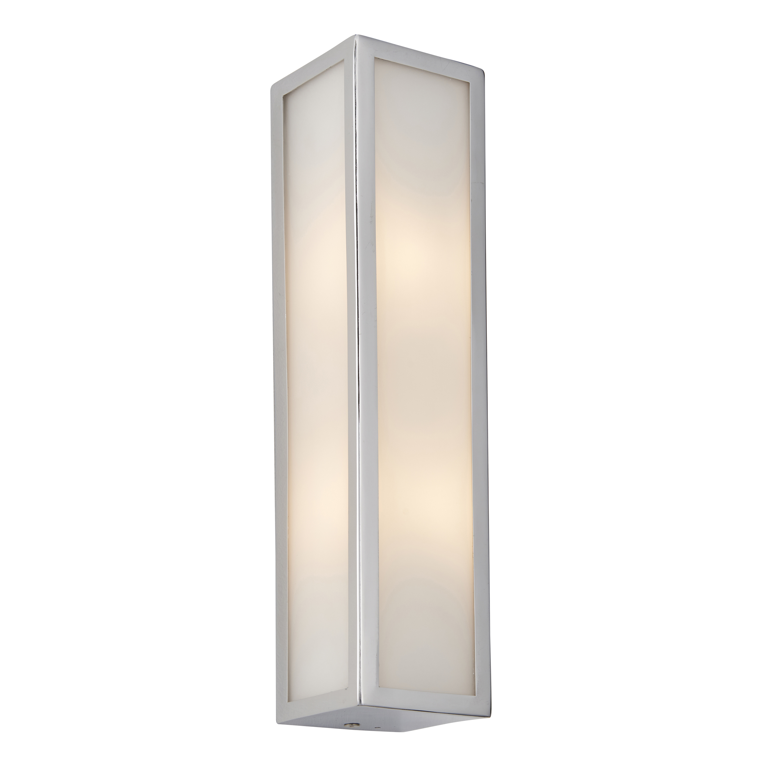 Newham 2 Light G9 Chrome Bathroom IP44 Wall Light With Frosted Glass Diffuser