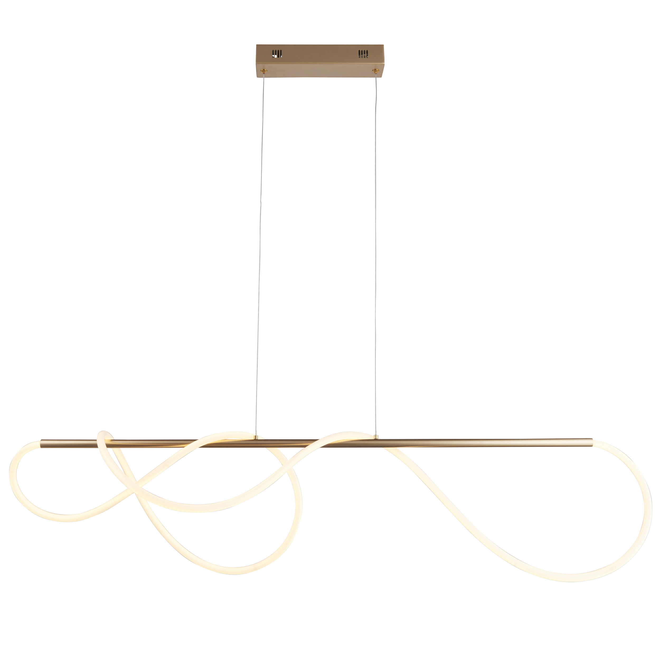Attalea 1 Light 43W 4000lm Satin Gold LED Integrated Adjustable Linear Bar Pendant