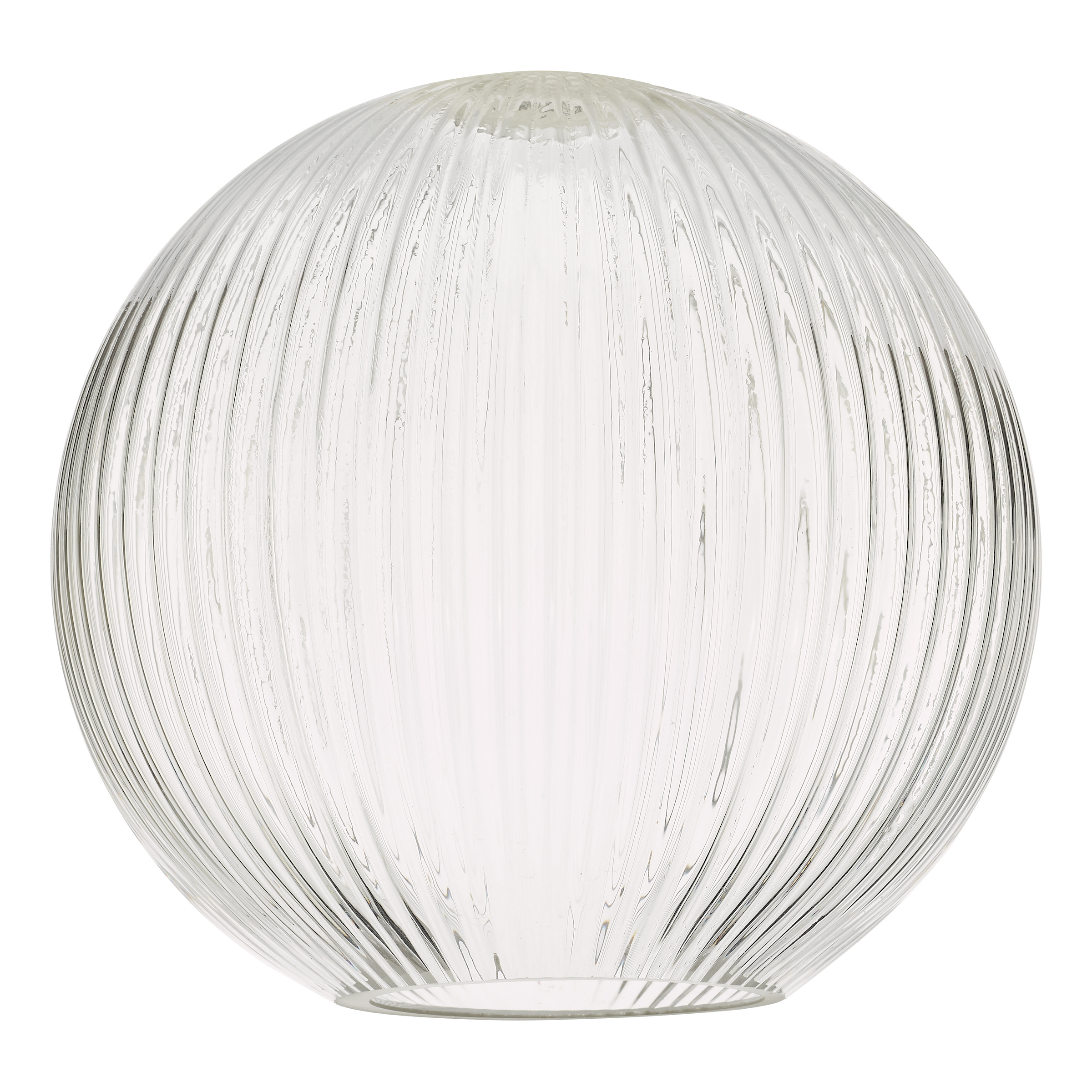 Pegamento E27 Clear Round 25cm Ribbed Glass Shade (Shade Only