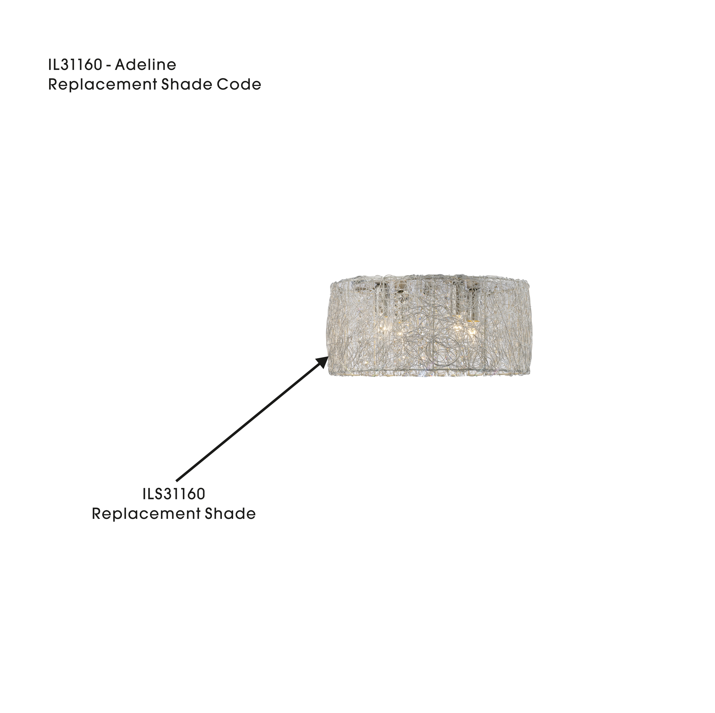 Adeline Replacement Shade For IL31160