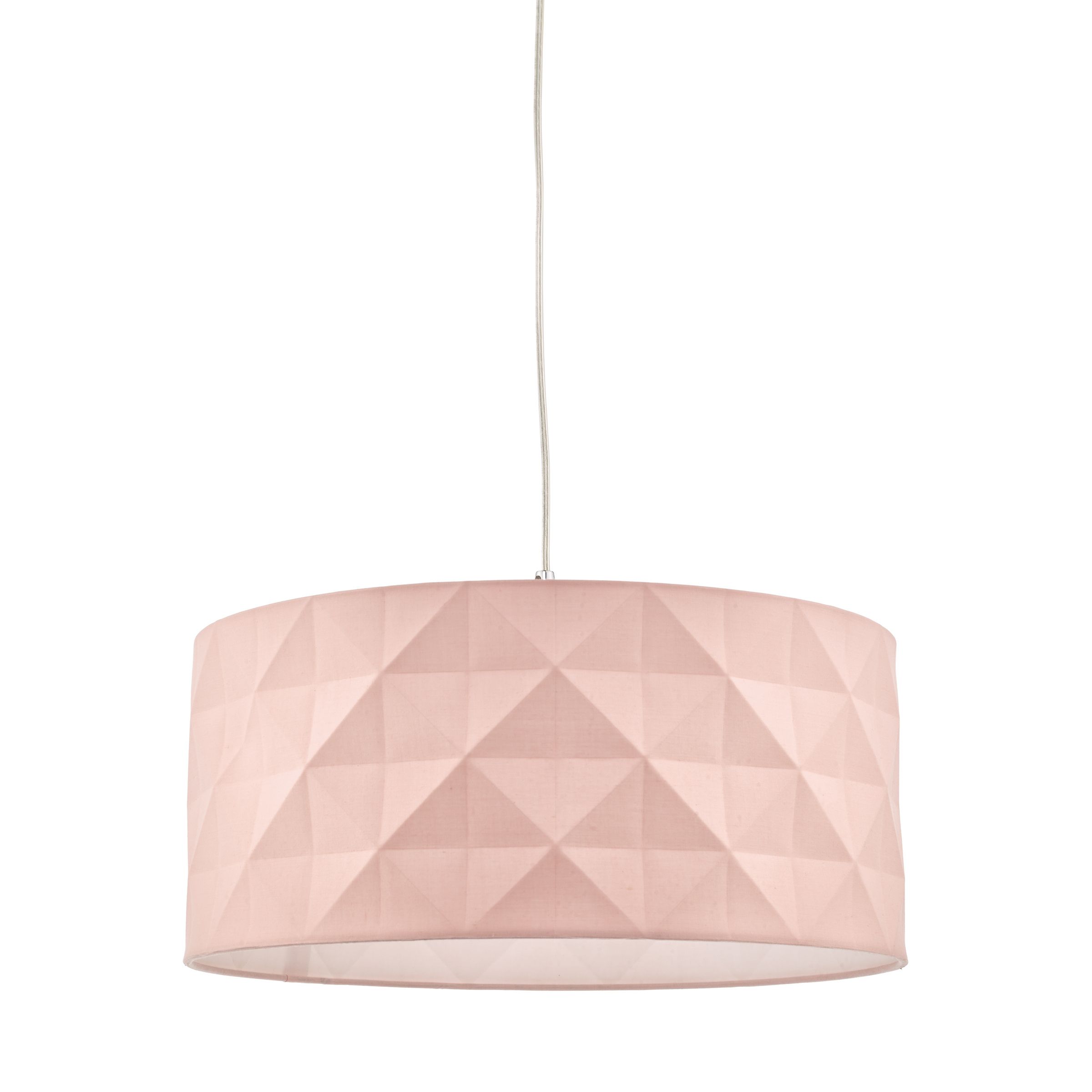 Acuarela E27 Non Electric Pink Cotton Armario Shade With Diamond Pattern Design & Complete With A Removable Diffuser (Shade Only)