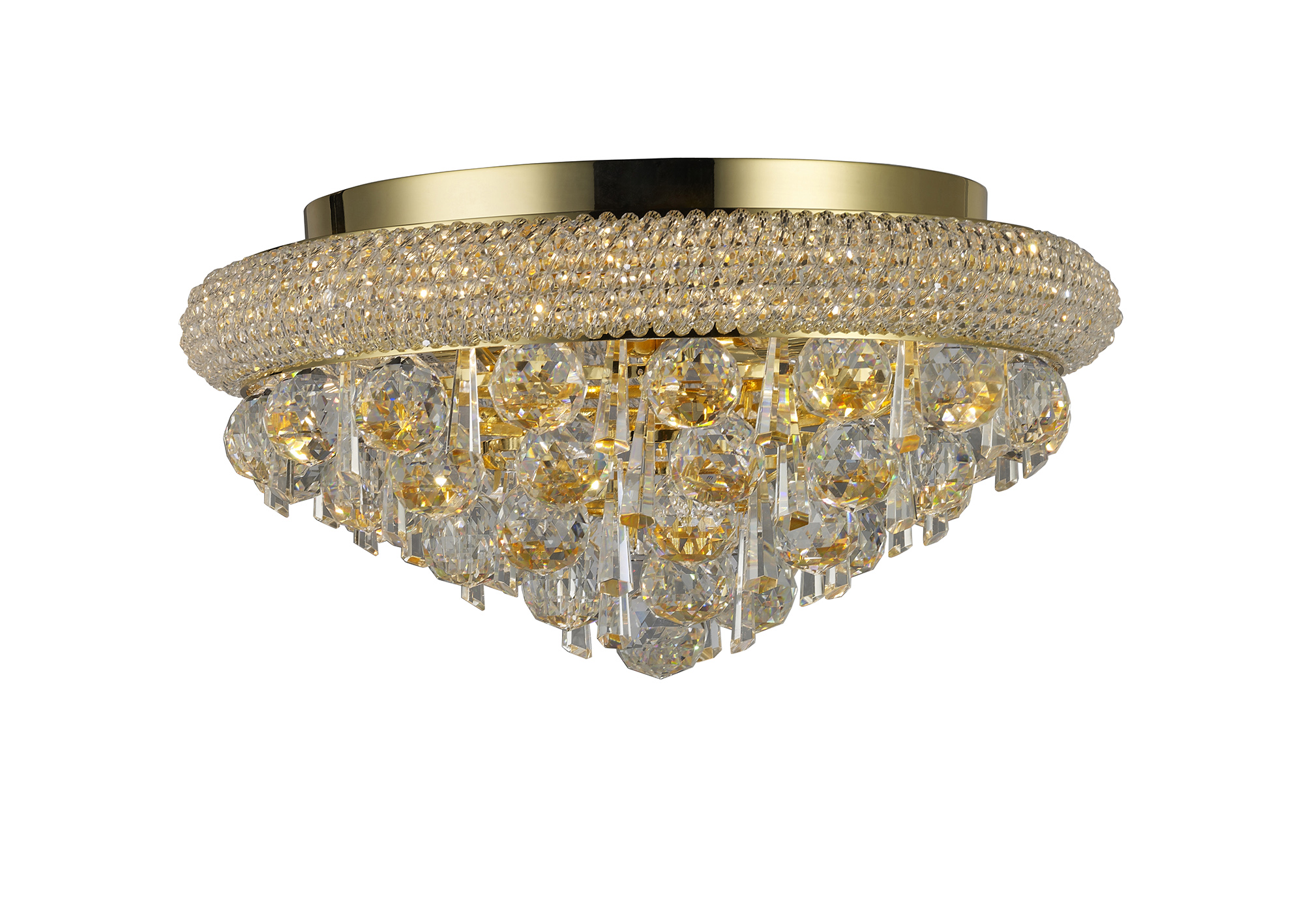 Alexandra 42cm Ceiling 6 Light E14 Gold/Crystal