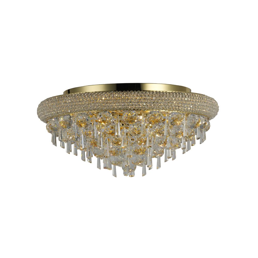 Alexandra 50cm Ceiling 7 Light E14 Gold/Crystal