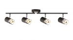 Ankeny 4 Light Linear Bar Spotlight GU10, Graphite / Polished Chrome