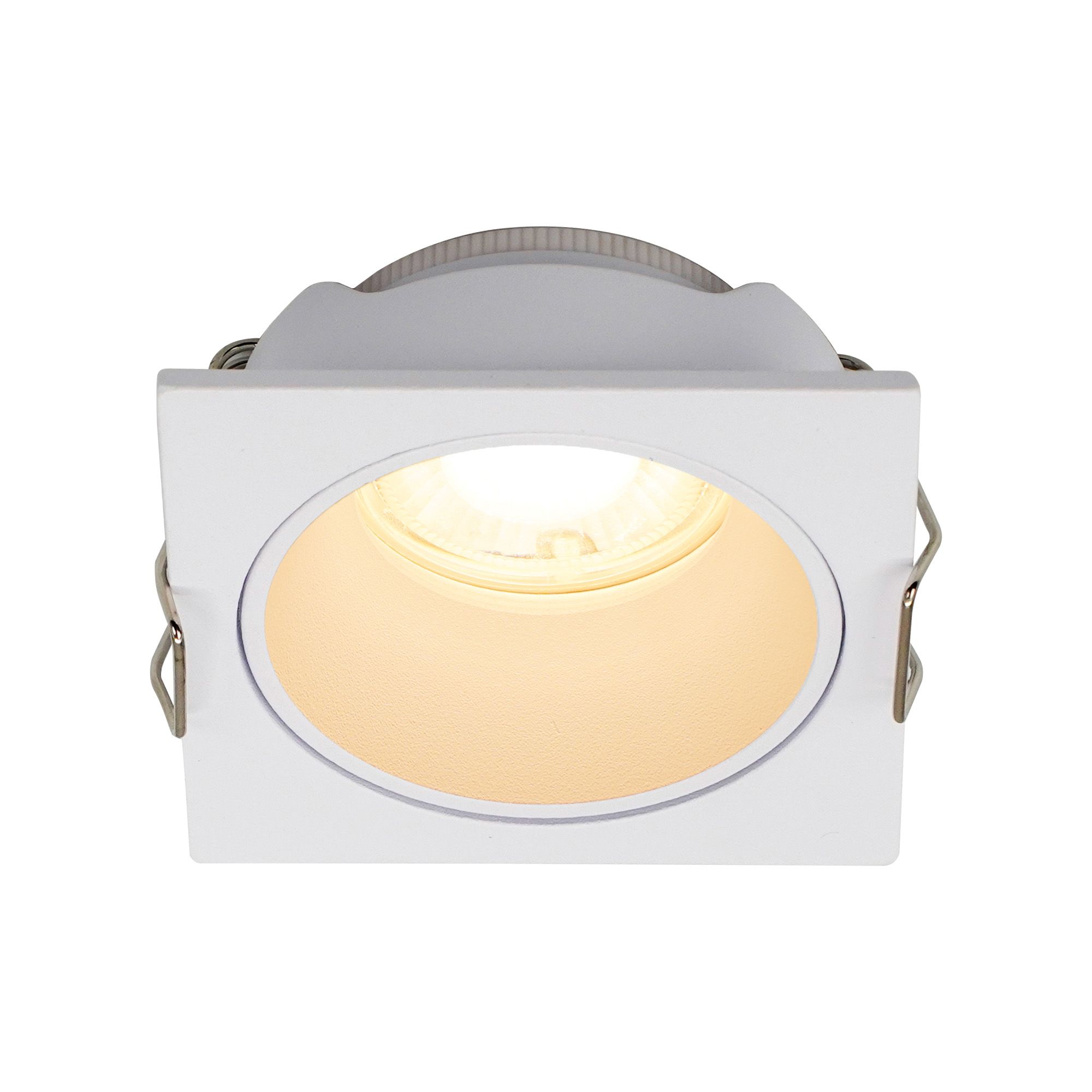 Antilla Recessed Downlight Square, 1 x GU10 Mini (Max 12W), Cut Out: 50 x 50mm, Matt White