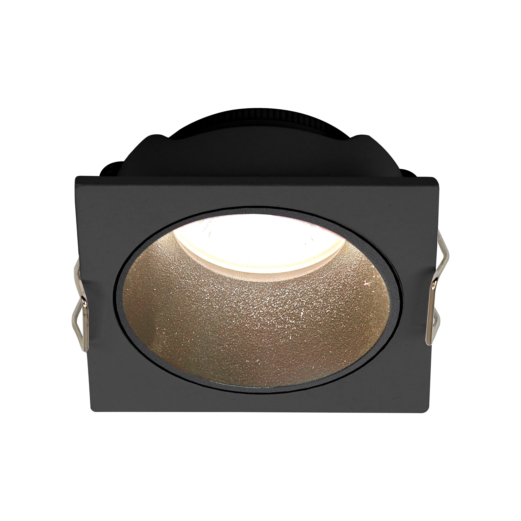 Antilla Recessed Downlight Square, 1 x GU10 Mini (Max 12W), Cut Out: 50 x 50mm, Matt Black