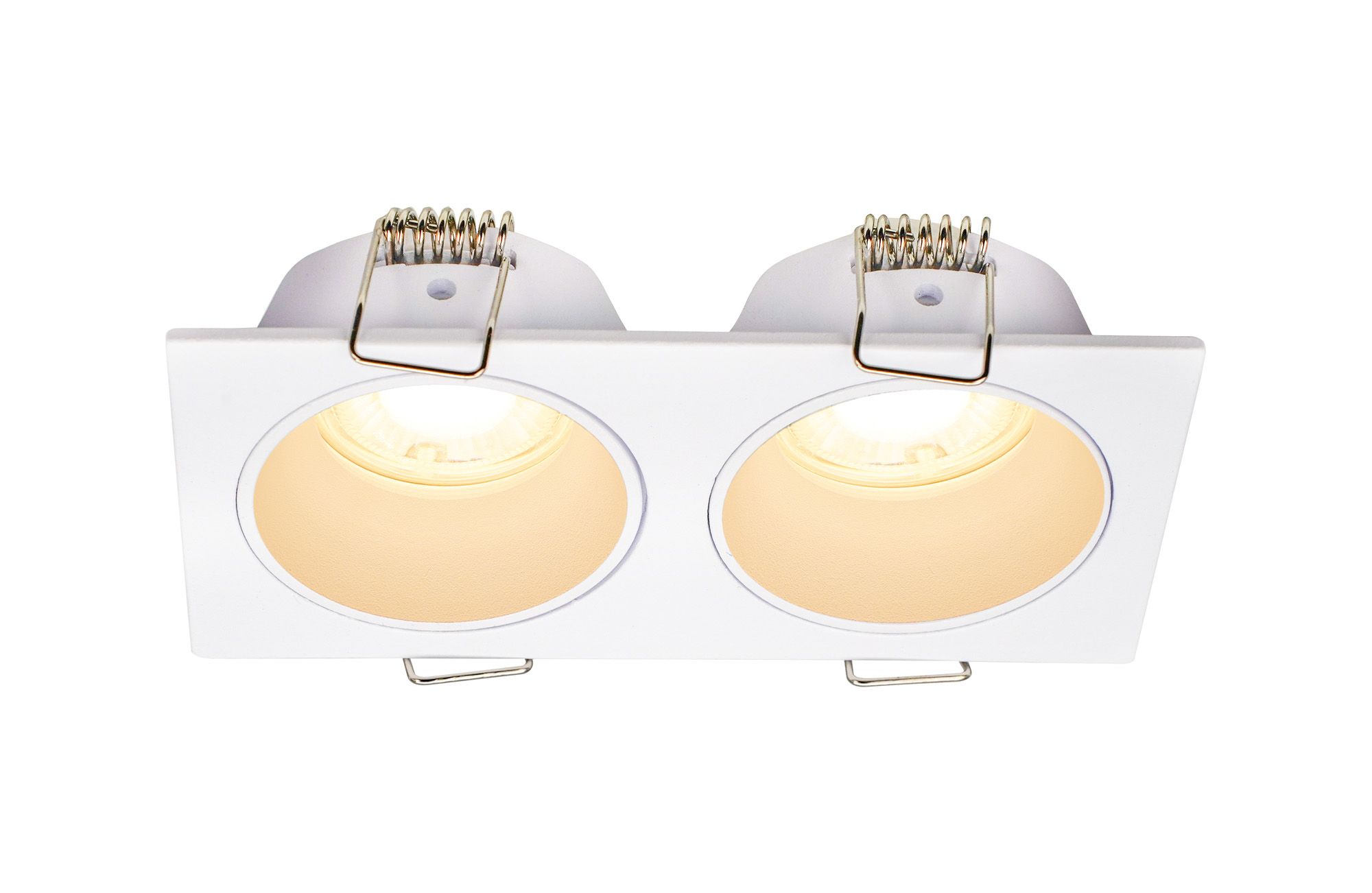 Antilla Recessed Downlight Rectangular, 2 x GU10 Mini (Max 12W), Cut Out: 100 x 50mm, Matt White