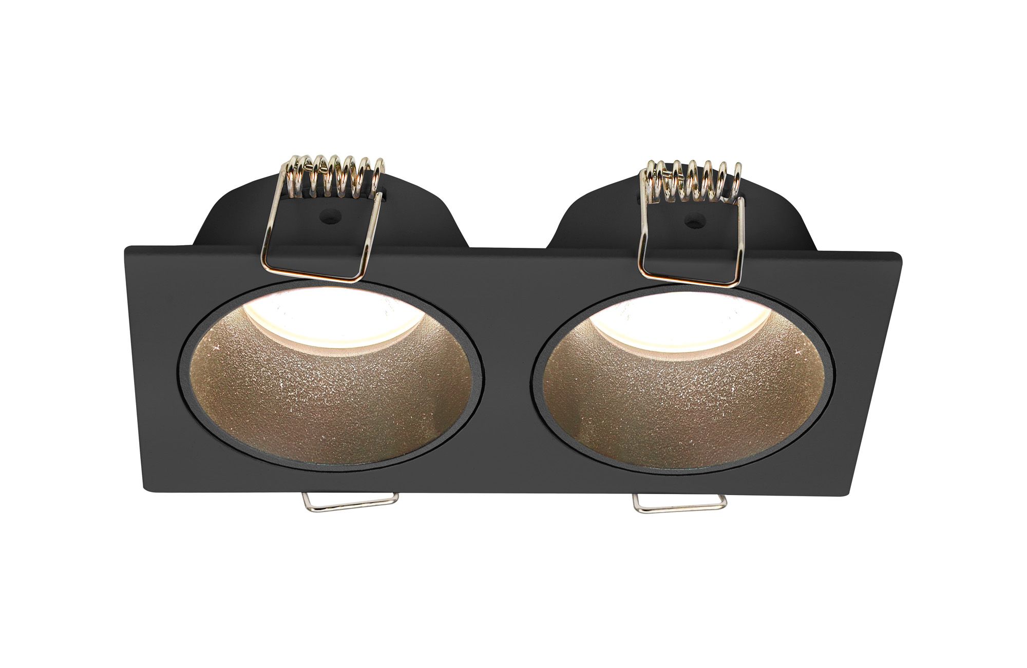 Antilla Recessed Downlight Rectangular, 2 x GU10 Mini (Max 12W), Cut Out: 100 x 50mm, Matt Black