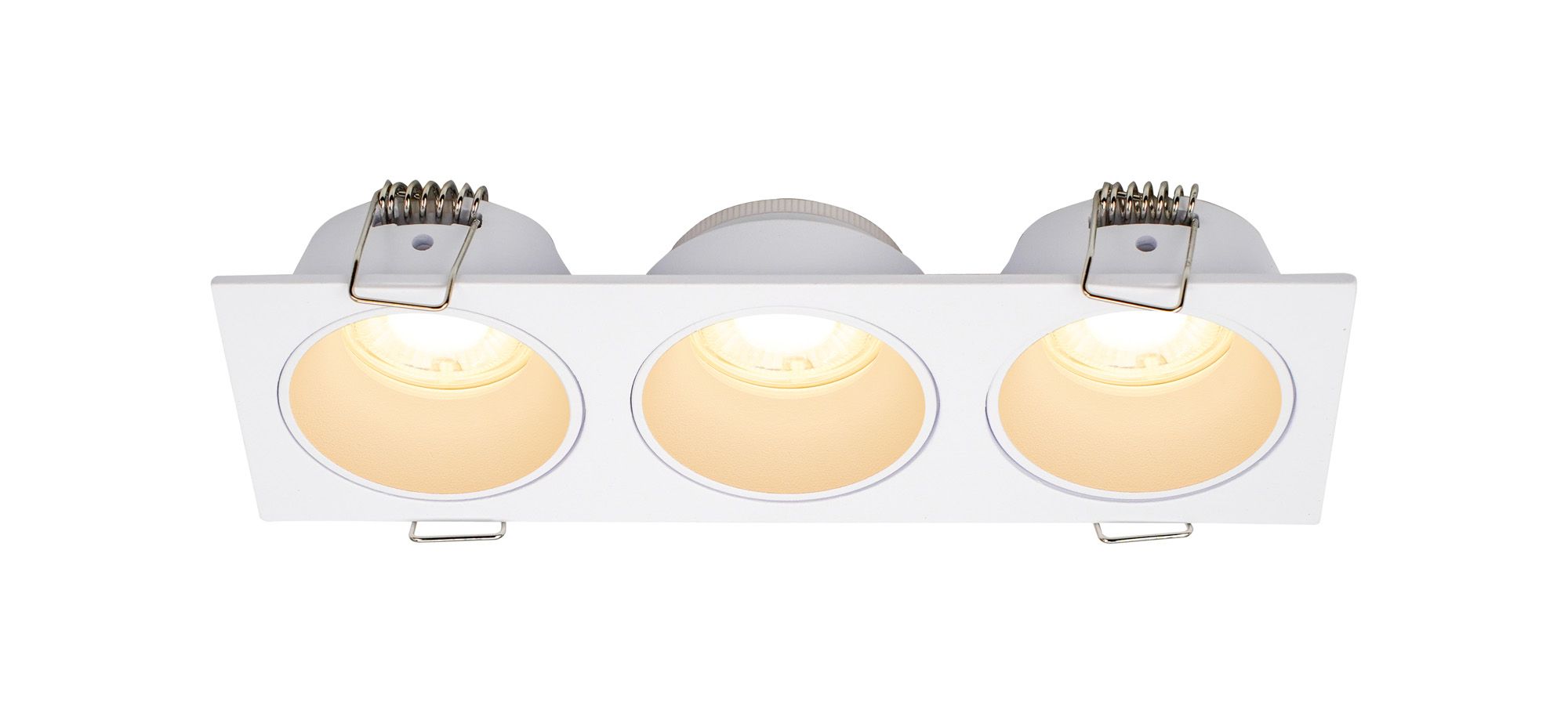 Antilla Recessed Downlight Rectangular, 3 x GU10 Mini (Max 12W), Cut Out: 152 x 50mm, Matt White