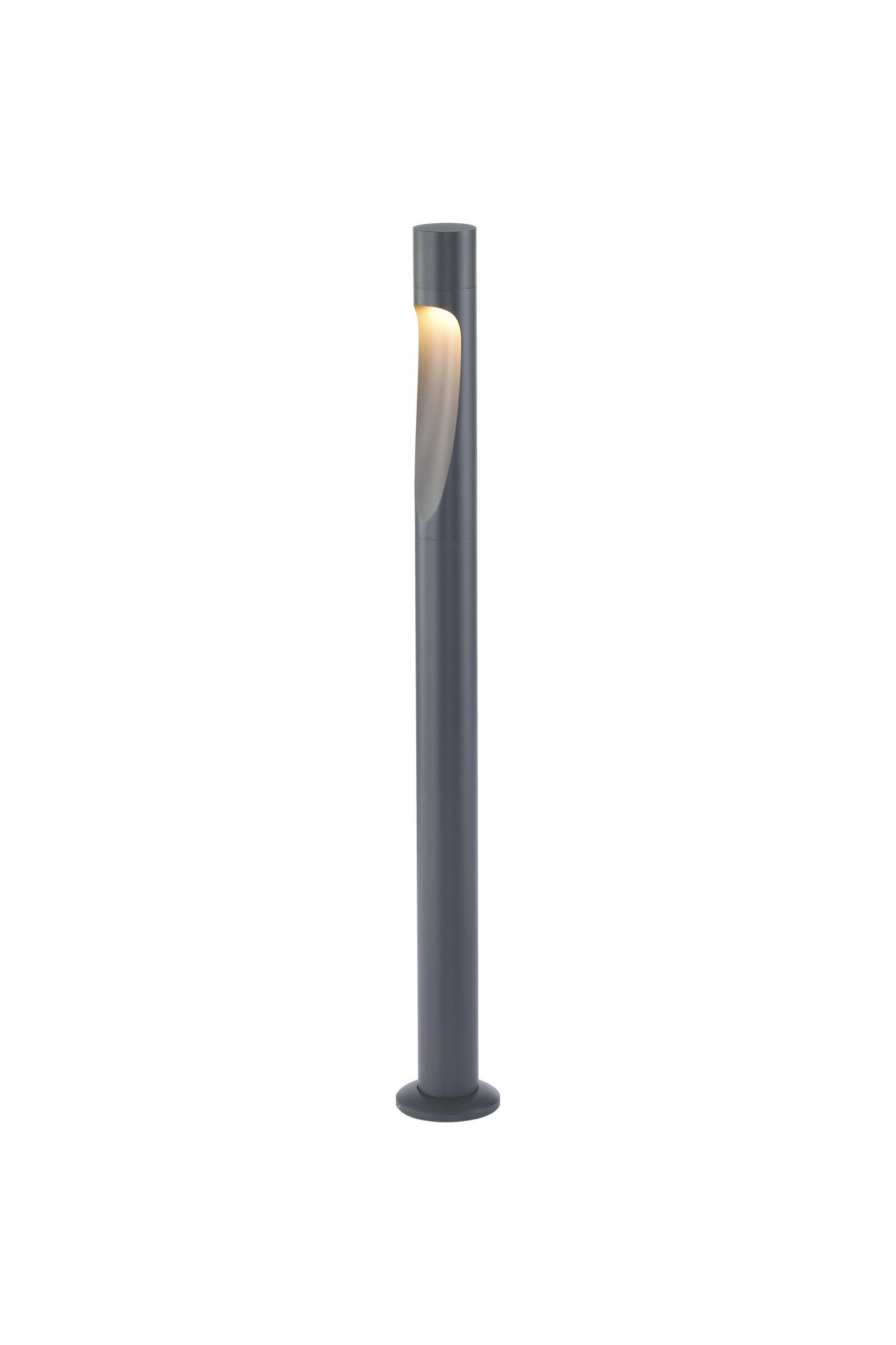 Aran 80cm Bollard, 6W LED, 3000K, 420lm, IP65, Dark Grey, 3yrs Warranty