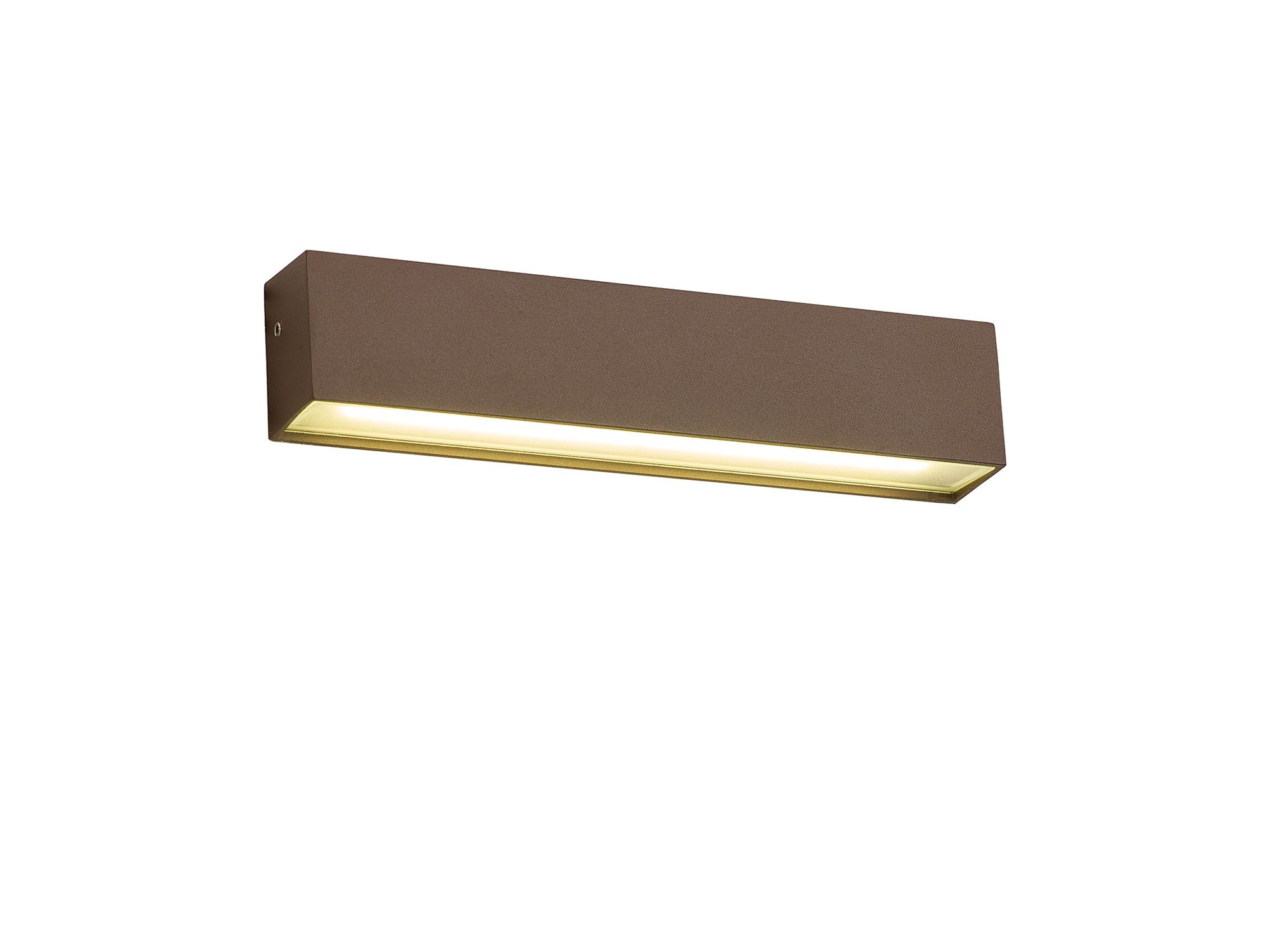 Aria Wall Lamp, 1 x 9W LED, 3000K, 550lm, IP65, Dark Brown/Frosted, 3yrs Warranty