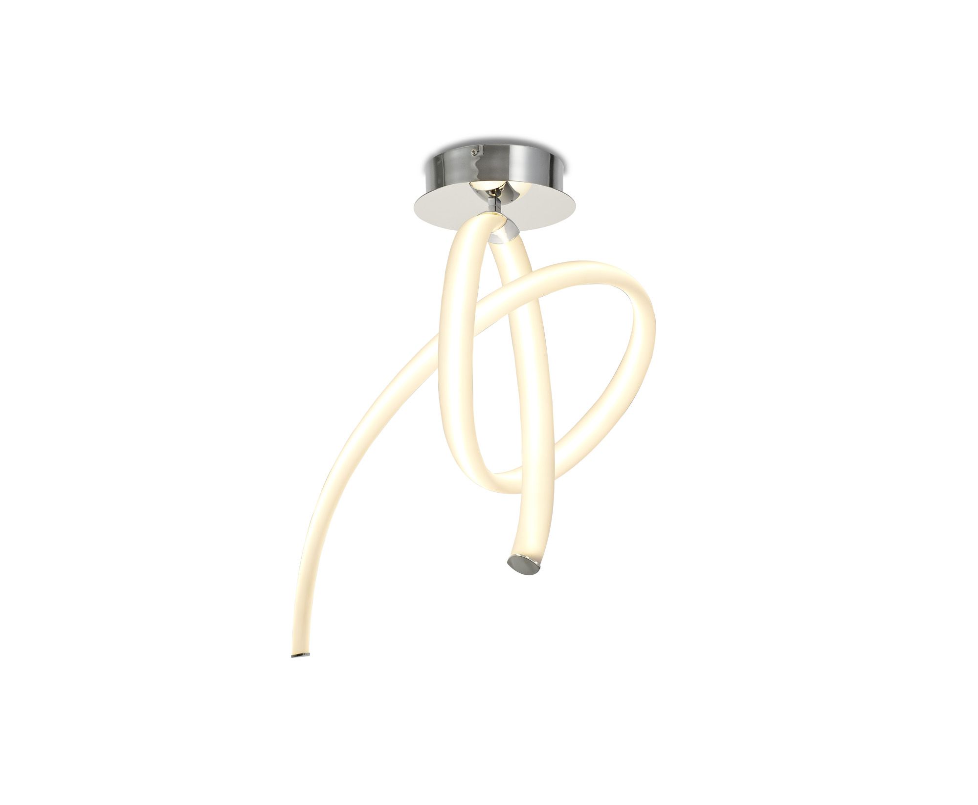 Armonia Semi Flush Vertical, 40W LED, 3000K, 3000lm, Polished Chrome/Frosted Acrylic, 3yrs Warranty