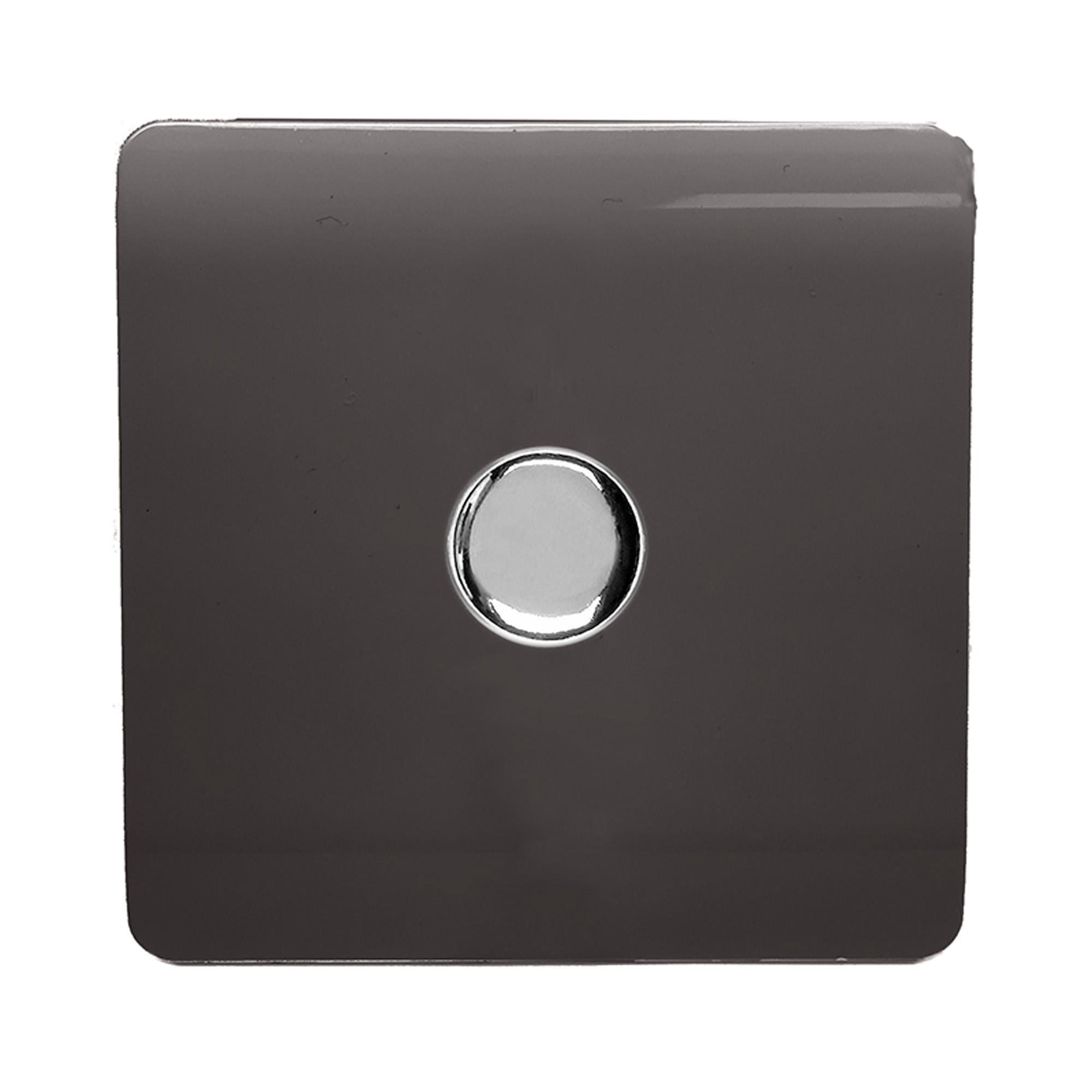 Dark Brown Screwless 1 Gang 2 Way 100W LED Dimmer Switch, (35mm Back Box Req.), 10yrs Warranty
